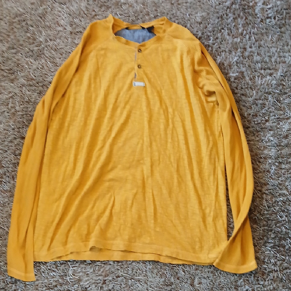 Men's Yellow Long Sleeve Shirt